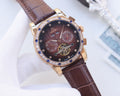 Omega Gold Brown Dial Strap Watch — hero