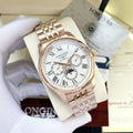 Longines Rose Gold White Dial Bracelet Watch — hero